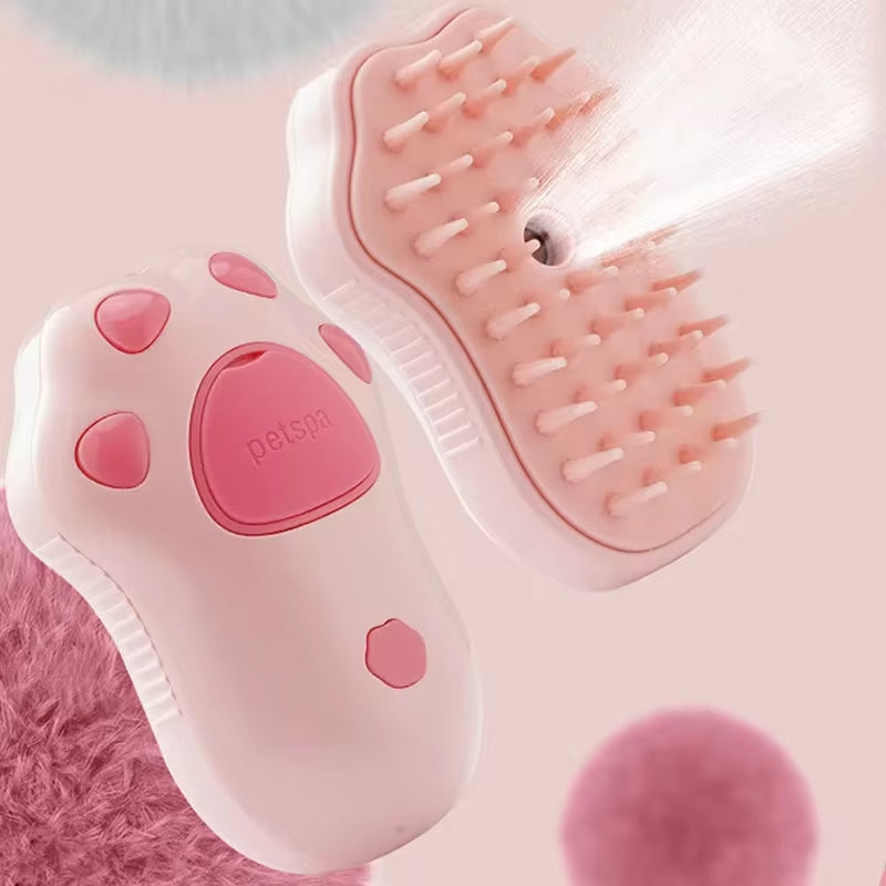 Ultimate 3-in-1 Pet Grooming Brush with Electric Spray - Cat & Dog Hair Removal Comb for a Luxurious Massage Experience