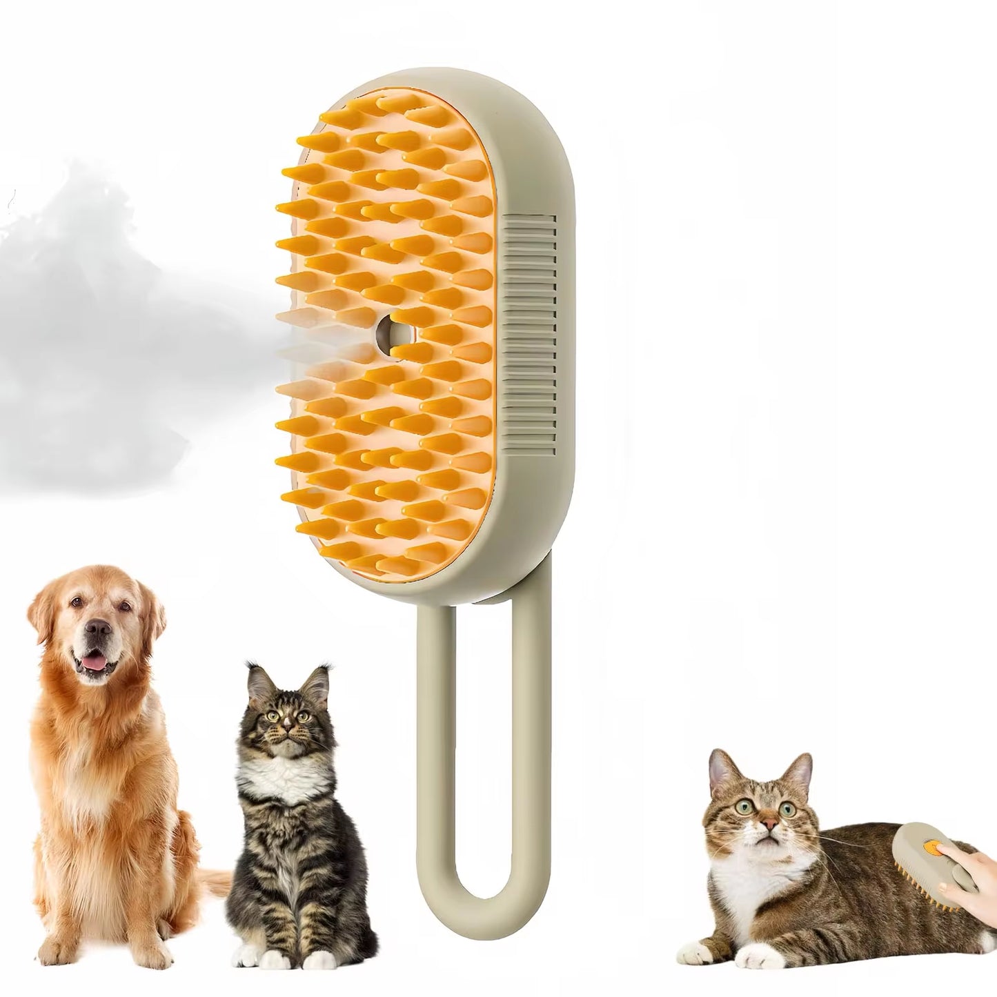 Ultimate 3-in-1 Pet Grooming Brush with Electric Spray - Cat & Dog Hair Removal Comb for a Luxurious Massage Experience